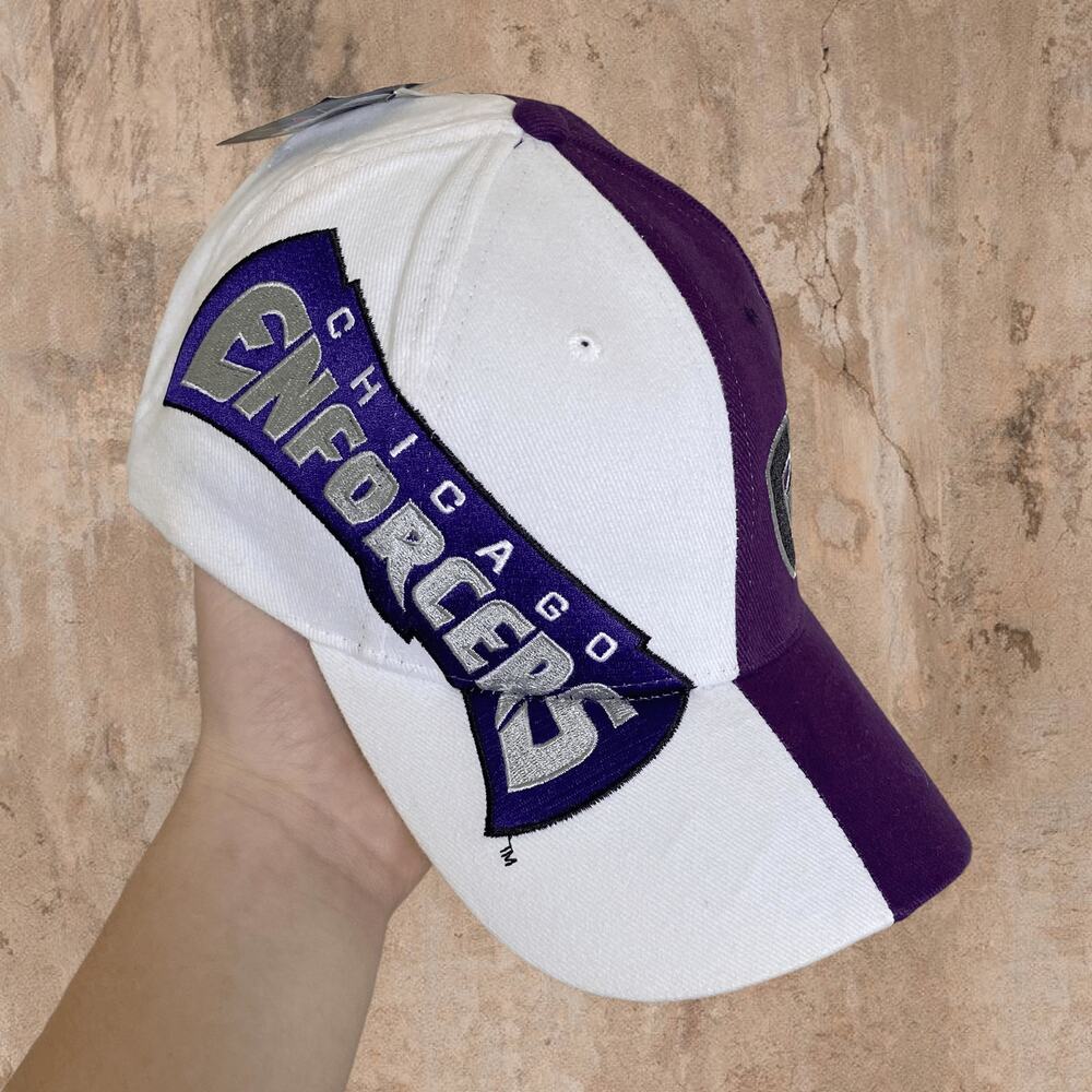 Vintage Y2K Chicago Enforcers XFL Hat OSFA Split Drew Pearson Design